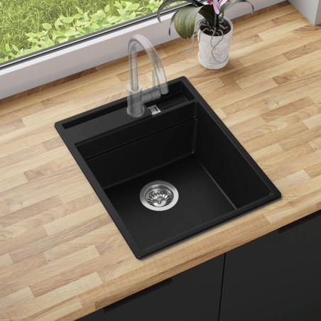 Rubin 45 Clean Zone Two Levels - Chiuvetă multifuncțional cu spațiu pentru accesorii granit cu o singură cuvă fără scurgător