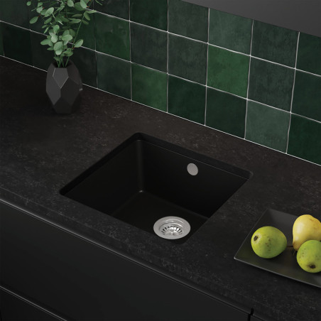 Einbecken Granit-Unterbauspüle ohne Abtropffläche Garnet 50 Simple