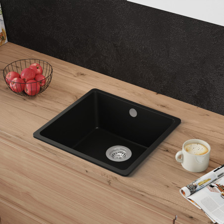 Einbecken Granitspüle ohne Abtropffläche Garnet 50 Simple Thin