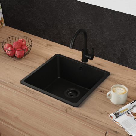 Einbecken Granitspüle ohne Abtropffläche Garnet 50 Simple Thin