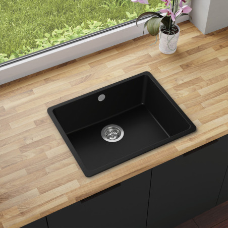 Einbecken Granitspüle ohne Abtropffläche Garnet 60 Simple Thin