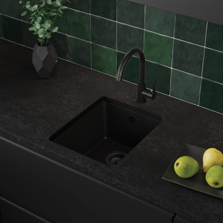 Einbecken Granit-Unterbauspüle ohne Abtropffläche Garnet 40 Simple
