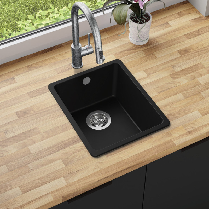 Einbecken Granitspüle ohne Abtropffläche Garnet 40 Simple Thin
