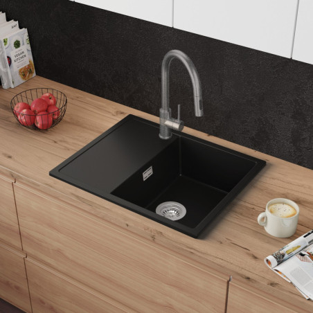 Topaz 620-45 - Chiuvetă granit  cu o singură cuvă cu scurgător