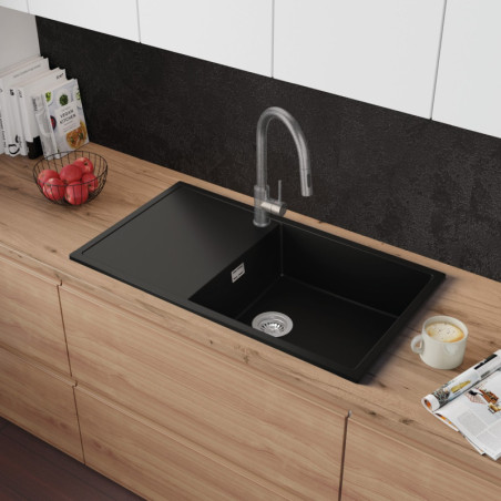 Topaz 900-60 - Chiuvetă granit  cu o singură cuvă cu scurgător