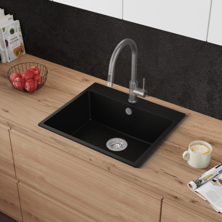 Amber 60 - Chiuvetă granit  cu o singură cuvă fără scurgător
