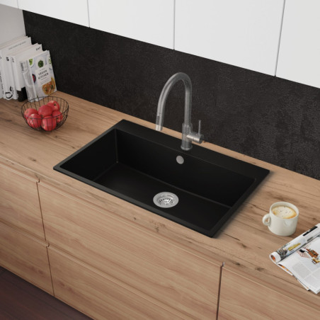 Einbecken Granitspüle ohne Abtropffläche Amber 80
