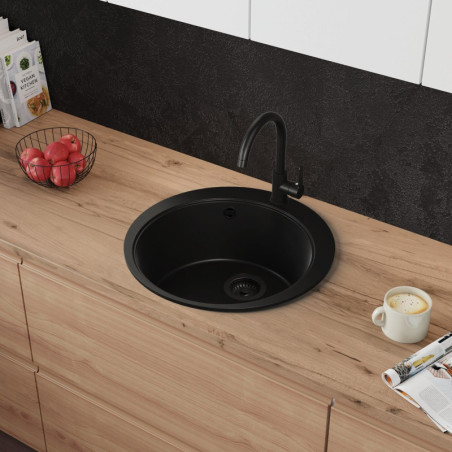 Multifunktional Einbecken Granitspüle ohne Abtropffläche Sapphire 50 High Level
