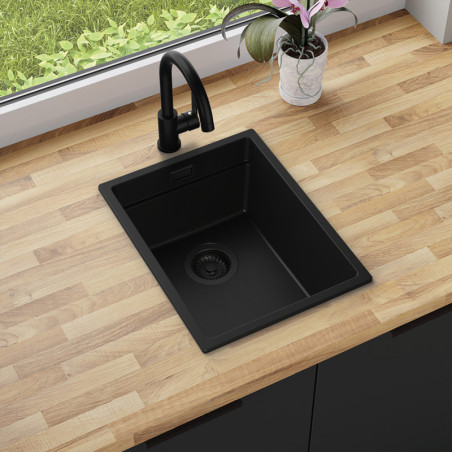 Multifunktional Einbecken Granitspüle ohne Abtropffläche Coral 40 Low Level Thin