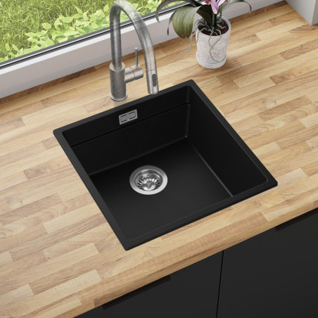 Coral 50 Low Level Thin - Chiuvetă multifuncționalăgranit  cu o singură cuvă fără scurgător