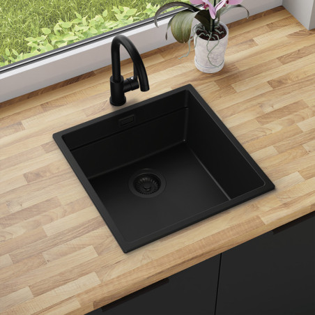 Coral 50 Low Level Thin - Chiuvetă multifuncționalăgranit  cu o singură cuvă fără scurgător