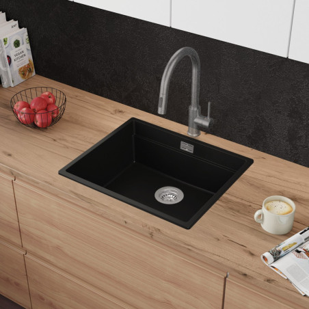 Coral 60 Low Level Thin - Chiuvetă multifuncționalăgranit  cu o singură cuvă fără scurgător