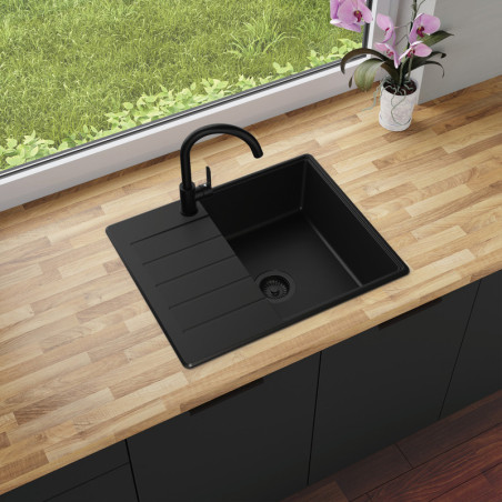 Multifunktional Einbecken Granitspüle mit Abtropffläche Ametyst 620-45 High Level