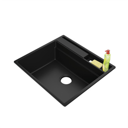 Rubin 60 Clean Zone Two Levels - Chiuvetă multifuncțional cu spațiu pentru accesorii granit  cu o singură cuvă fără scurgător