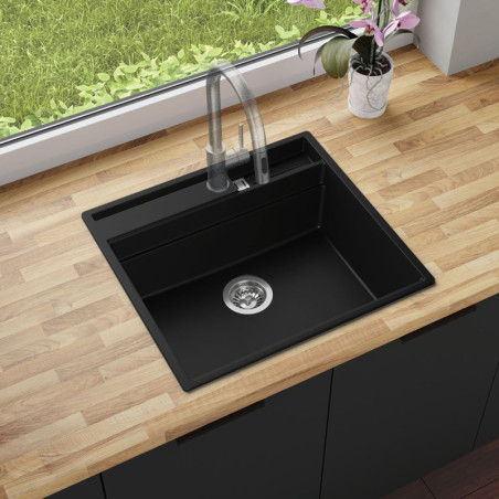 Rubin 60 Clean Zone Two Levels - Chiuvetă multifuncțional cu spațiu pentru accesorii granit  cu o singură cuvă fără scurgător
