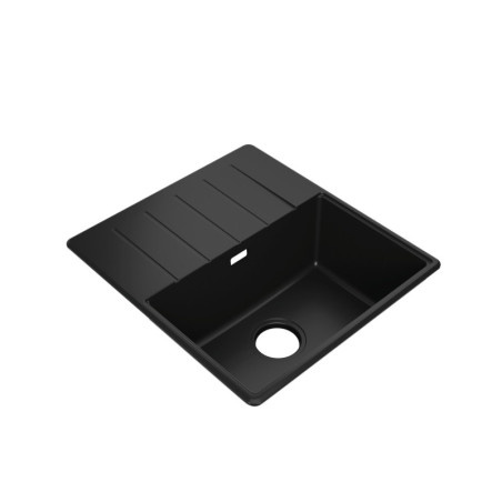 Einbecken Granitspüle mit Abtropffläche Ametyst 550-40 High Level