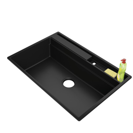 Rubin 80 Clean Zone Two Levels - Chiuvetă multifuncțional cu spațiu pentru accesorii granit  cu o singură cuvă fără scurgător