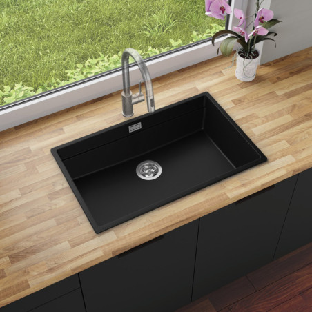 Coral 80 Low Level Thin - Chiuvetă multifuncționalăgranit  cu o singură cuvă fără scurgător