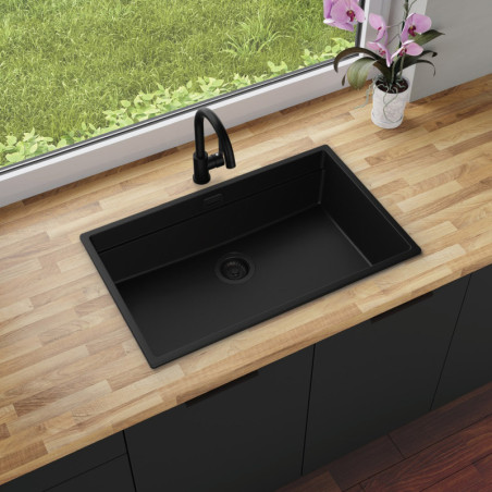 Multifunktional Einbecken Granitspüle ohne Abtropffläche Coral 80 Low Level Thin