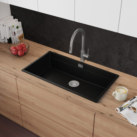 Coral 90 Low Level Thin - Chiuvetă multifuncționalăgranit  cu o singură cuvă fără scurgător