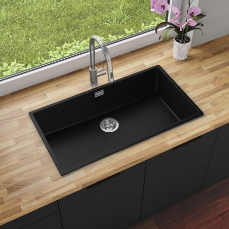 Coral 90 Low Level Thin - Chiuvetă multifuncționalăgranit  cu o singură cuvă fără scurgător