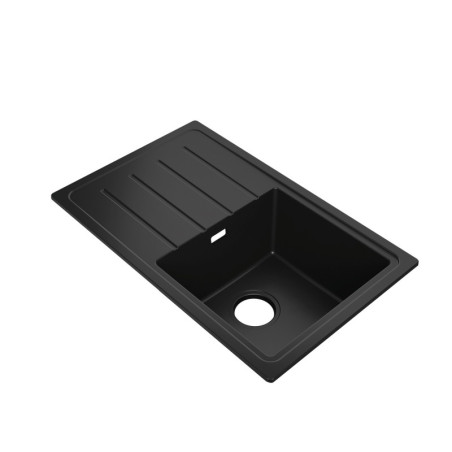 Einbecken Granitspüle mit Abtropffläche Ametyst 700-45 Simple