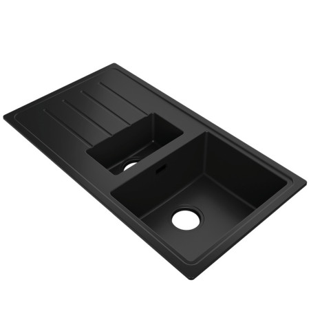 Eineinhalbbecken Granitspüle mit Abtropffläche Ametyst 900-60 Dual