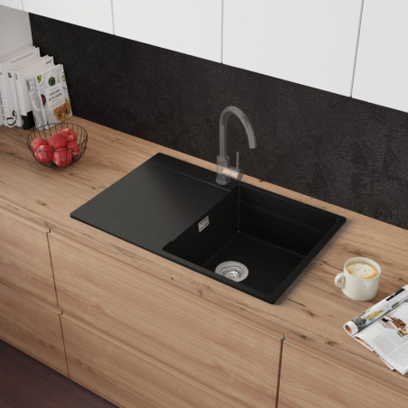 Pearl 780-50 Low Level - Chiuvetă multifuncționalăgranit  cu o singură cuvă cu scurgător