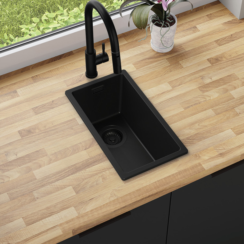 Agate 30 Thin - Chiuvetă granit cu o singură cuvă fără scurgător