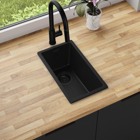Agate 30 Thin - Chiuvetă granit  cu o singură cuvă fără scurgător