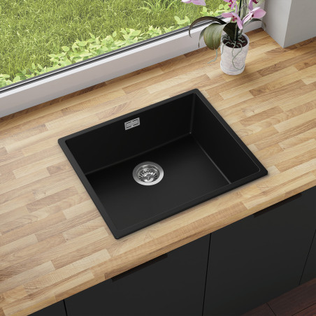 Agate 60 Thin - Chiuvetă granit  cu o singură cuvă fără scurgător